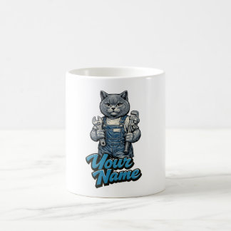 Personalisierter süßer Scottish Fold Katzenklempne Kaffeetasse