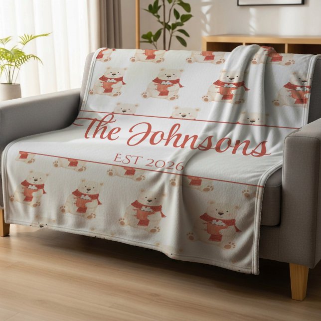 Personalisierter süßer Teddybär  Fleecedecke (Von Creator hochgeladen)