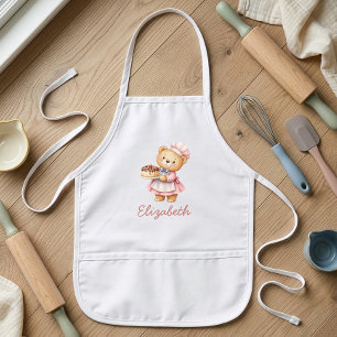 Personalisierter süßer Teddybär für die Bäckerei Kinderschürze