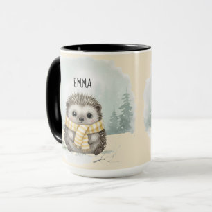 Personalisierter süßer Wasserfarb-Igel-Schal-Tasse Tasse