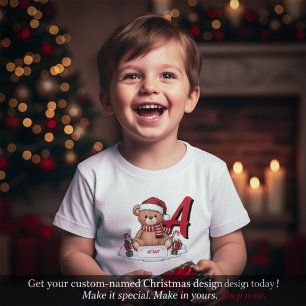 Personalisierter süßer Weihnachts-Teddybär für Kin