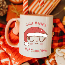 Personalisierter süßer Weihnachtsmannhut-Heißkakao