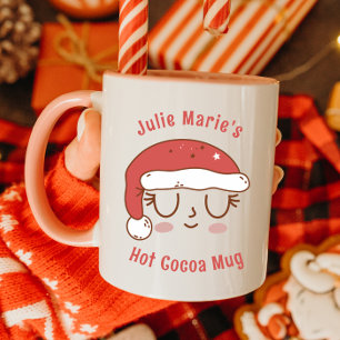 Personalisierter süßer Weihnachtsmannhut-Heißkakao Tasse