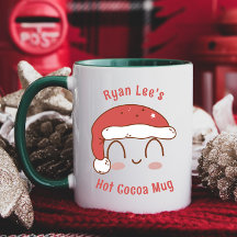 Personalisierter süßer Weihnachtsmannhut-Heißkakao