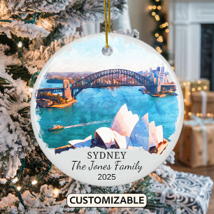 Personalisierter Sydney-Schmuck, Australien-Gesche Keramik Ornament