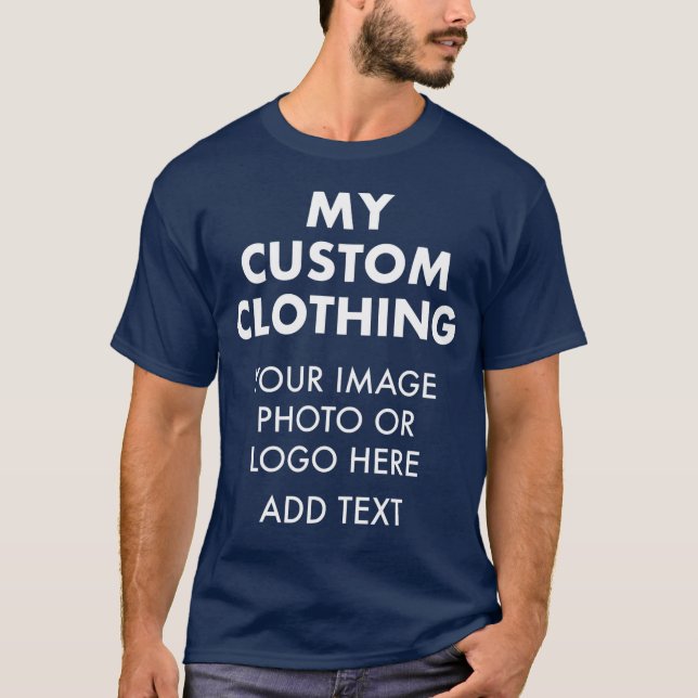 Personalisierter T - SHIRT der NAVY BLUE (Vorderseite)