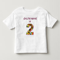 Personalisierter T - Shirt für ein zwei Jähriges
