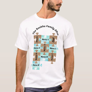 Personalisierter T - Shirt für Familien - zehn Puz