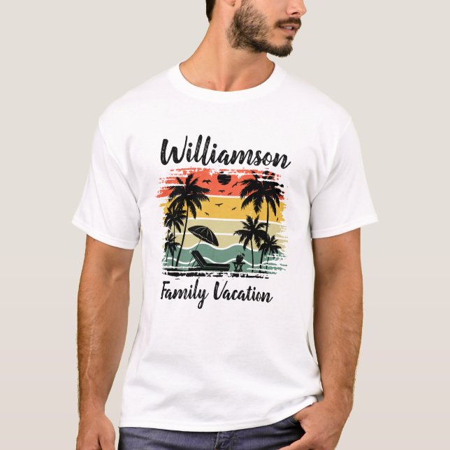 Personalisierter T - Shirt für Familienurlaub (Vorderseite)