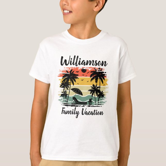 Personalisierter T - Shirt für Familienurlaub (Vorderseite)