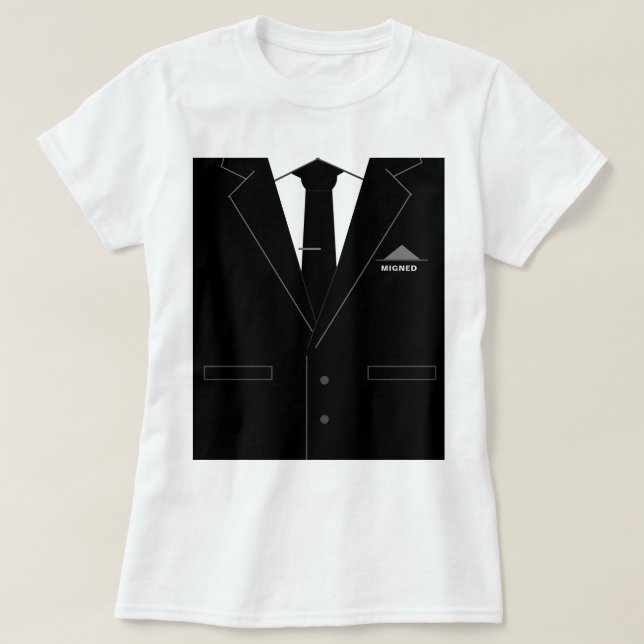 Personalisierter T - Shirt mit Business Anzug (Design vorne)