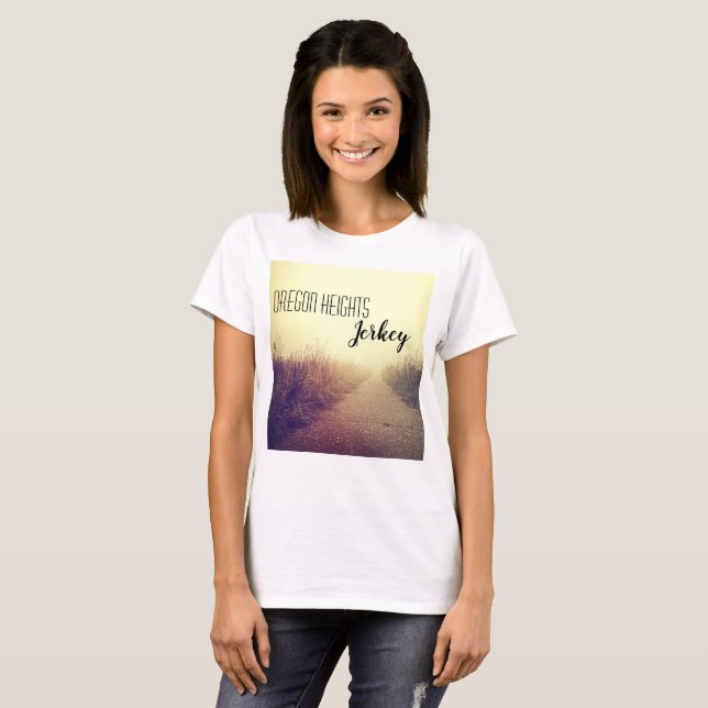 Personalisierter T - Shirt Sunrise Pathway Walk (Vorne ganz)
