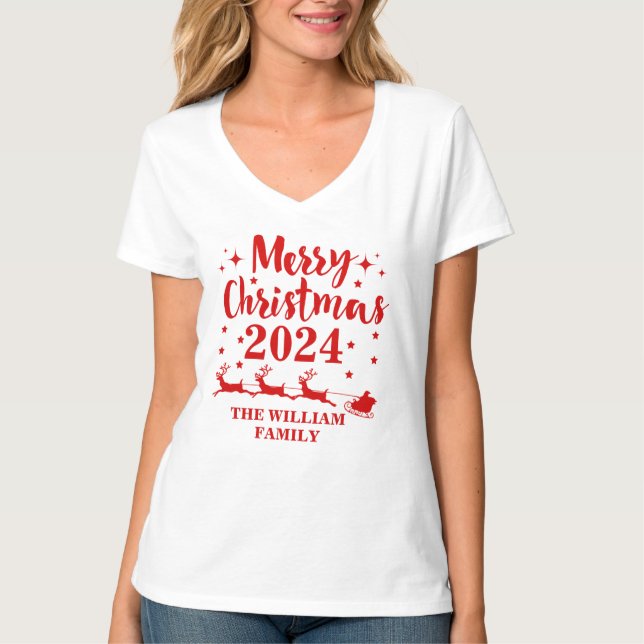 Personalisierter T - Shirt zu Weihnachten (Vorderseite)