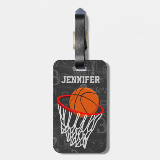 Personalisierter Tafel-Basketball und Band Gepäckanhänger