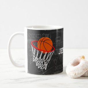 Personalisierter Tafel-Basketball und Band Tasse