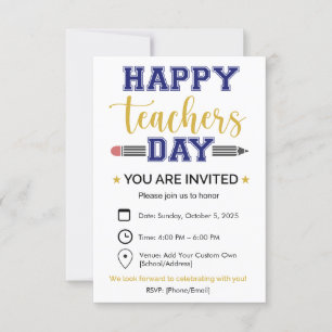 Personalisierter Tag der Lehrer Einladung