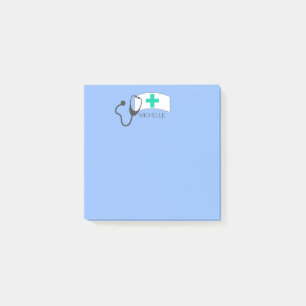 Personalisierter Tag der niedlichen Stethoskop-Kra Post-it Klebezettel