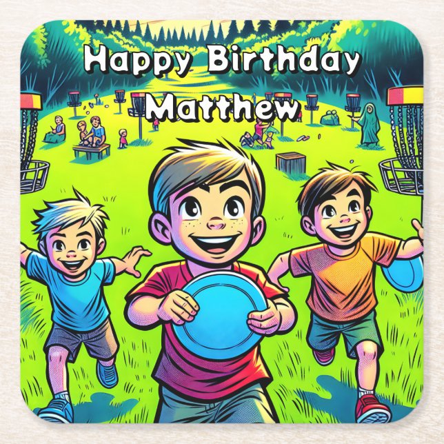 Personalisierter Tag des Golfspiels Rechteckiger Pappuntersetzer (Vorderseite)