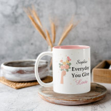Personalisierter Täglich Gibst Du Liebe Floral Mut