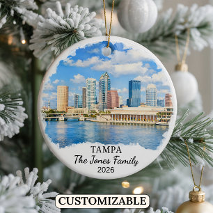 Personalisierter Tampa-Schmuck, Benutzerdefiniert  Keramik Ornament