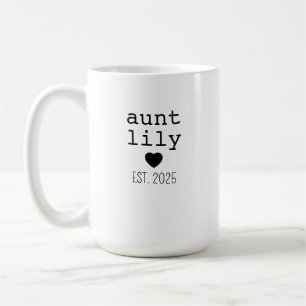 Personalisierter Tante-Name-Becher, Tante-Geburtst Kaffeetasse