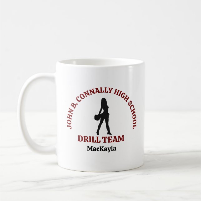 Personalisierter Tänzer des Maroon High School Dri Kaffeetasse (Links)