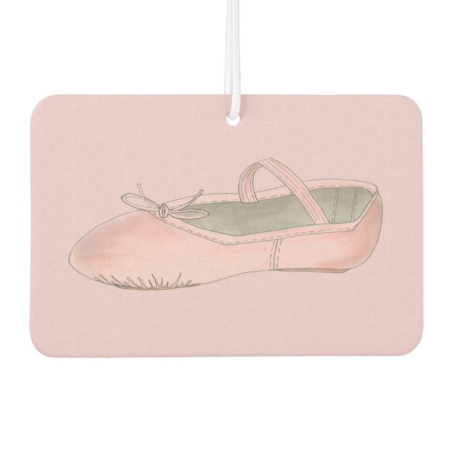 Personalisierter Tanzlehrer Pink Ballet Schuhgesch Autolufterfrischer (Vorderseite)