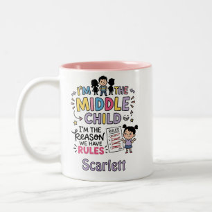 Personalisierter Tasse für das mittlere Kind Mädch