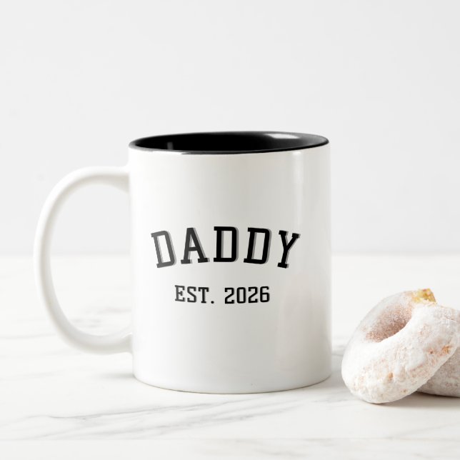 Personalisierter Tasse für neue Väter, Geschenk fü (Mit Donut)