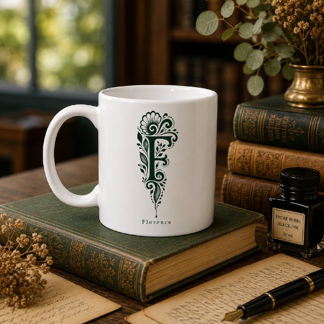 Personalisierter Tasse mit Linolschnitt Botanik Bu (Von Creator hochgeladen)
