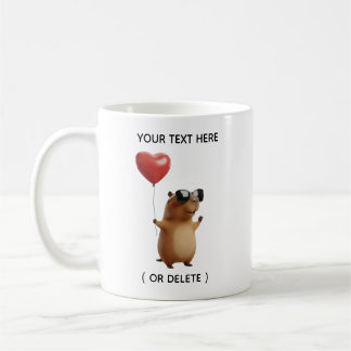 Personalisierter Tasse mit süßem Capybara und Herz