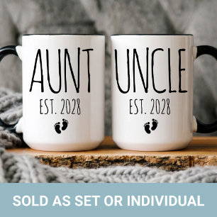 Personalisierter Tasse-Set für neue Tante und Onke Tasse