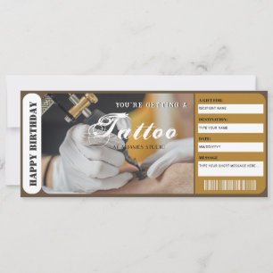 Personalisierter Tattoo-Geschenkgutschein Vorlage