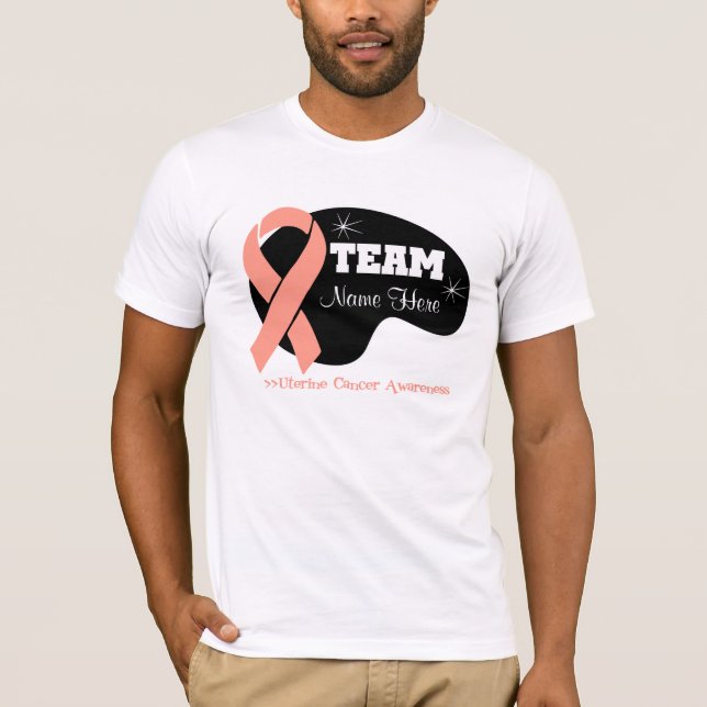 Personalisierter Team-Name - uteriner Krebs T-Shirt (Vorderseite)