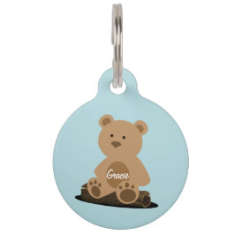 Personalisierter Teddy Bear Text Pet-ID-Tag Haustiermarke