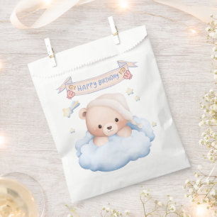 Personalisierter Teddybär 1. Geburtstags-Geschenkt Geschenktütchen