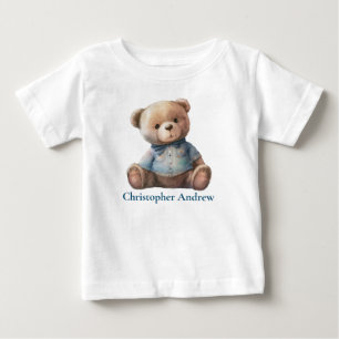 Personalisierter Teddybär Baby Junge Süßes Geschen T-shirt