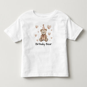 Personalisierter Teddybär Geburtstags-Teddybär Bab Kleinkind T-shirt