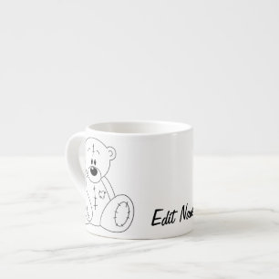 Personalisierter Teddybär-Kaffeebecher Espressotasse