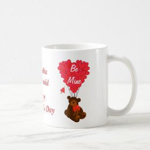 Personalisierter Teddybär-Valentinstag Tasse