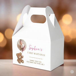 Personalisierter Teddybär zum ersten Geburtstag al Geschenkschachtel