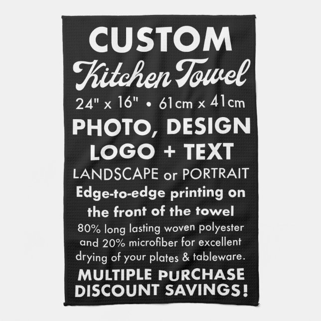 Personalisierter Tee / Küchentücher (Portrait) (Vertikal)