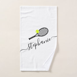 Personalisierter Tennis-Ball-Script-Name Handtuch