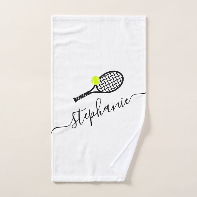 Personalisierter Tennis-Ball-Script-Name Handtuch (Handtuch)