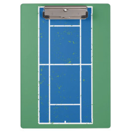 Personalisierter Tennis Coach Blue & Green Klemmbrett
