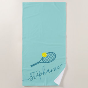 Personalisierter Tennis Coach Player Mit Monogramm Strandtuch