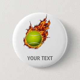 Personalisierter Tennisball auf dem Feuer Tennis T Button