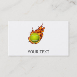 Personalisierter Tennisball auf dem Feuer Tennis T Visitenkarte