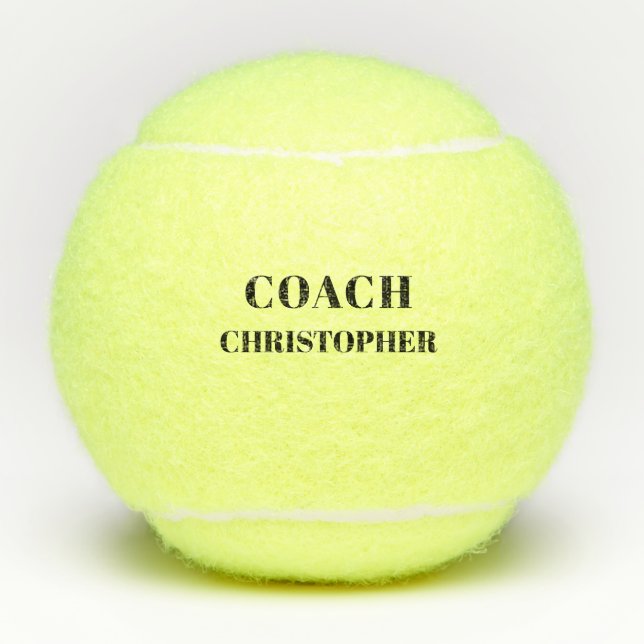 Personalisierter Tennisball für den Coach Tennisbälle (Vorderseite)