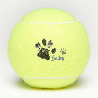 Personalisierter Tennisball mit Paw Prints Tennisbälle
